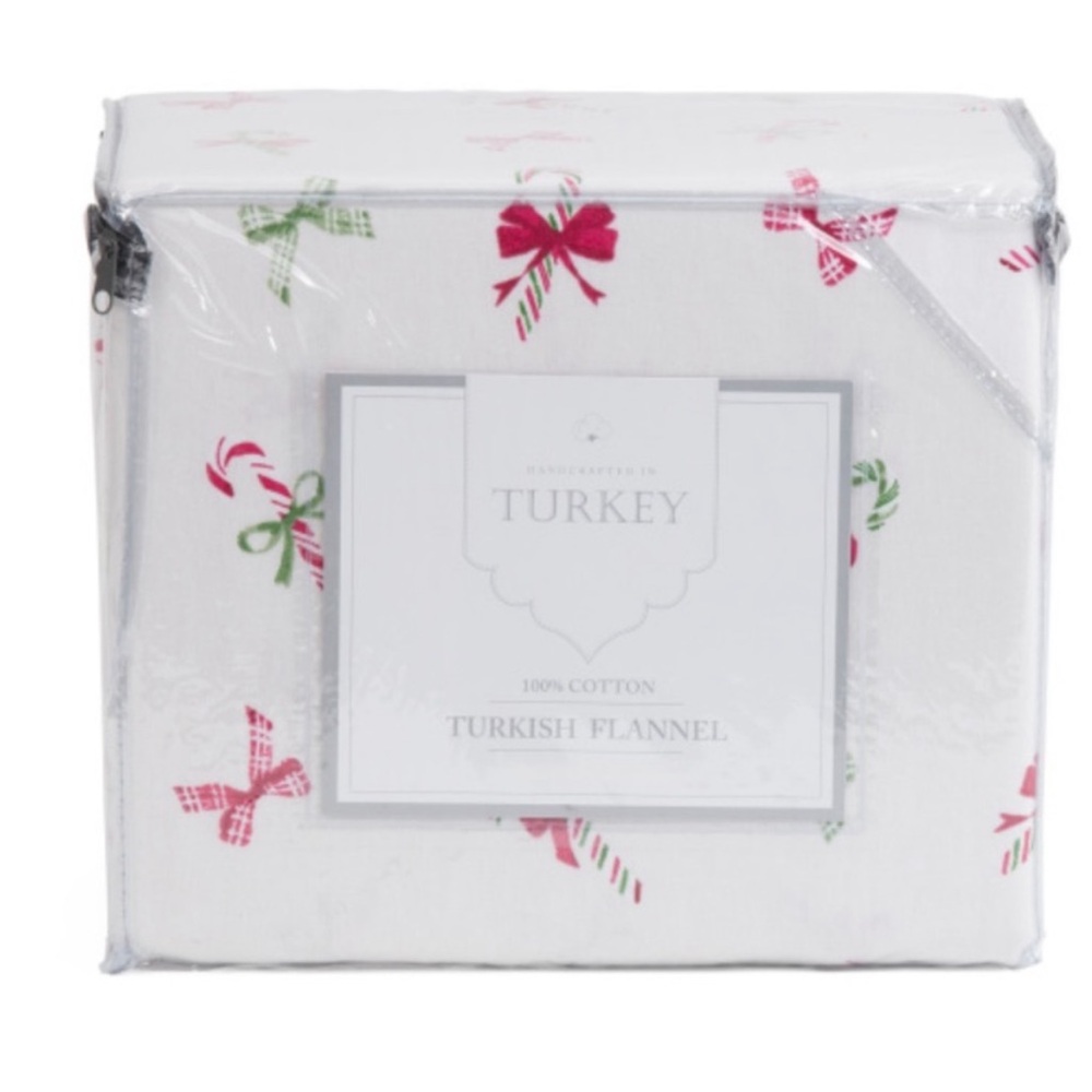 Festive Holiday Flannel Twin Sheet Set - Red and Green
